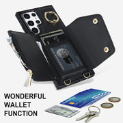 Custodia portafoglio con cerniera per Samsung Galaxy S22 Ultra