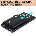 Custodia portafoglio con cerniera per Samsung Galaxy S22 Ultra