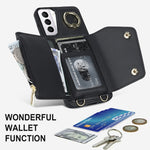 Custodia portafoglio con cerniera per Samsung Galaxy S21 5G