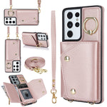 Custodia portafoglio con cerniera per Samsung Galaxy S21 5G
