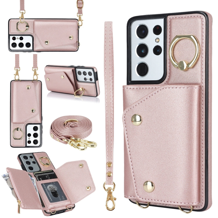 Custodia portafoglio con cerniera per Samsung Galaxy S21 5G