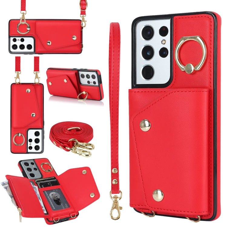 Custodia portafoglio con cerniera per Samsung Galaxy S21 5G