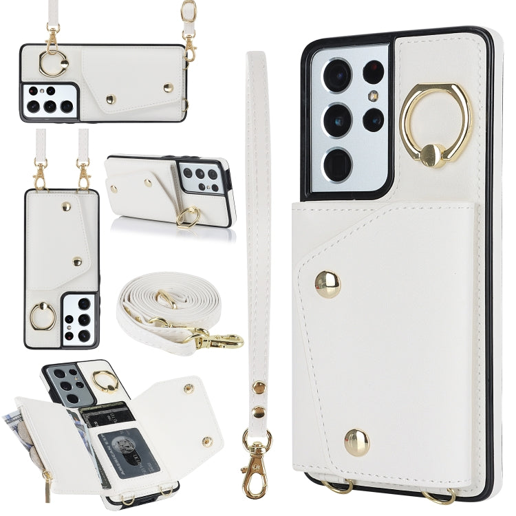 Custodia portafoglio con cerniera per Samsung Galaxy S21 5G
