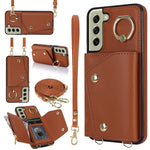 Custodia portafoglio con cerniera per Samsung Galaxy S22 Ultra