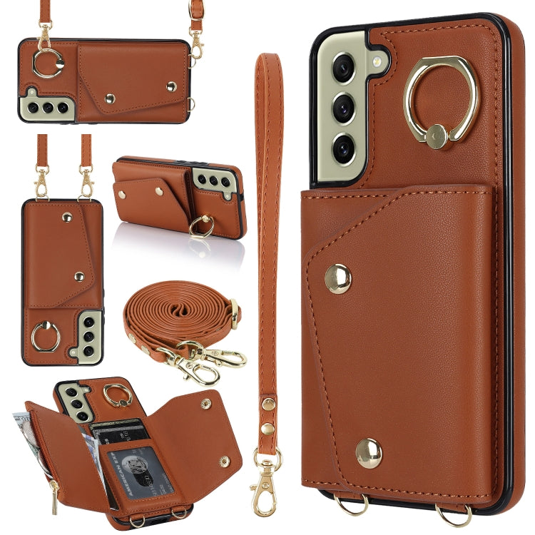 Custodia portafoglio con cerniera per Samsung Galaxy S22 Ultra