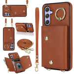 Custodia portafoglio con cerniera per smartphone Samsung Galaxy