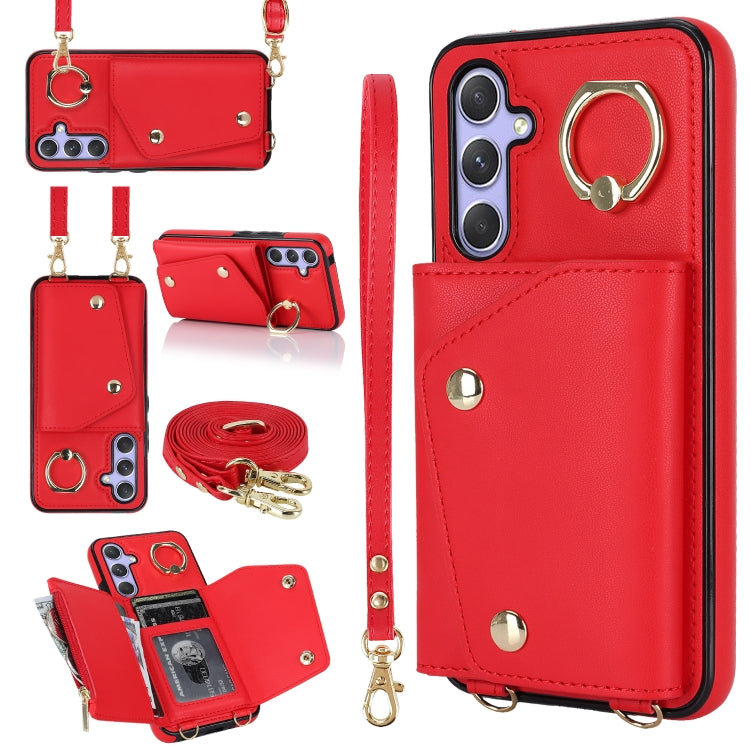 Custodia portafoglio con cerniera per smartphone Samsung Galaxy