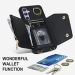Custodia portafoglio con cerniera per smartphone Samsung Galaxy