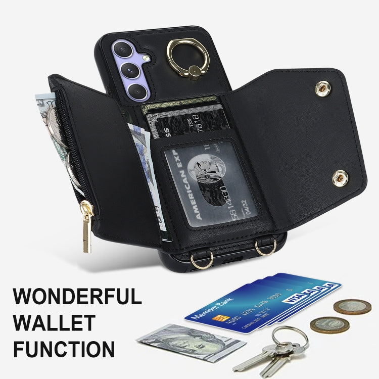 Custodia portafoglio con cerniera per smartphone Samsung Galaxy