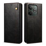 Custodia per telefono in pelle con trama di cavallo pazzo in cera d'olio, For Realme GT 6T 5G Global, For Realme GT 6 5G Global, For Realme C63 / C61, For Realme 12 Pro / 12 Pro+, For Realme GT5 Pro, For Realme 11 5G Global / 11x