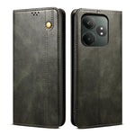 Custodia per telefono in pelle con trama di cavallo pazzo in cera d'olio, For Realme GT 6T 5G Global, For Realme GT 6 5G Global, For Realme C63 / C61, For Realme 12 Pro / 12 Pro+, For Realme GT5 Pro, For Realme 11 5G Global / 11x