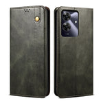 Custodia per telefono in pelle con trama di cavallo pazzo in cera d'olio, For Realme 14 5G Global, For Realme P3 Pro, For Realme 14 Pro+ Global, For Realme 14 Pro Global, For Realme Note 60 4G / C61 4G, For Realme 13 Pro 5G Global
