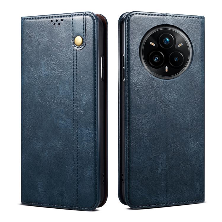 Custodia per telefono in pelle con trama di cavallo pazzo in cera d'olio, For Realme 14 5G Global, For Realme P3 Pro, For Realme 14 Pro+ Global, For Realme 14 Pro Global, For Realme Note 60 4G / C61 4G, For Realme 13 Pro 5G Global