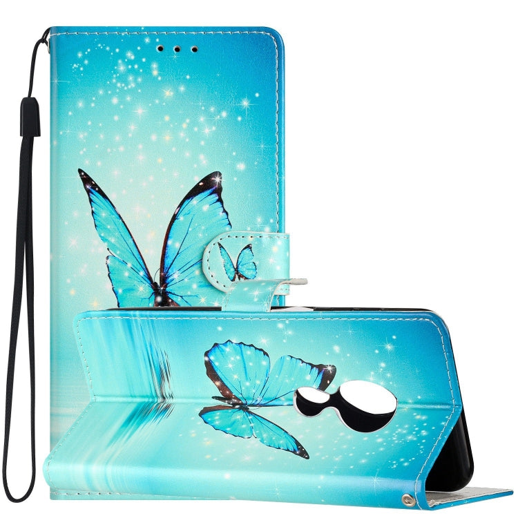 Custodia per telefono in pelle con disegno colorato, For Motorola Moto G7 Power