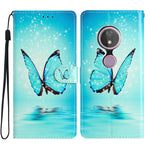 Custodia per telefono in pelle con disegno colorato, For Motorola Moto G7 Power