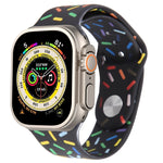 Cinturino in silicone con gocce di pioggia arcobaleno, For Apple Watch Ultra 49mm, For Apple Watch SE 2023 44mm