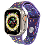 Cinturino in silicone con gocce di pioggia arcobaleno, For Apple Watch Ultra 49mm, For Apple Watch SE 2023 44mm