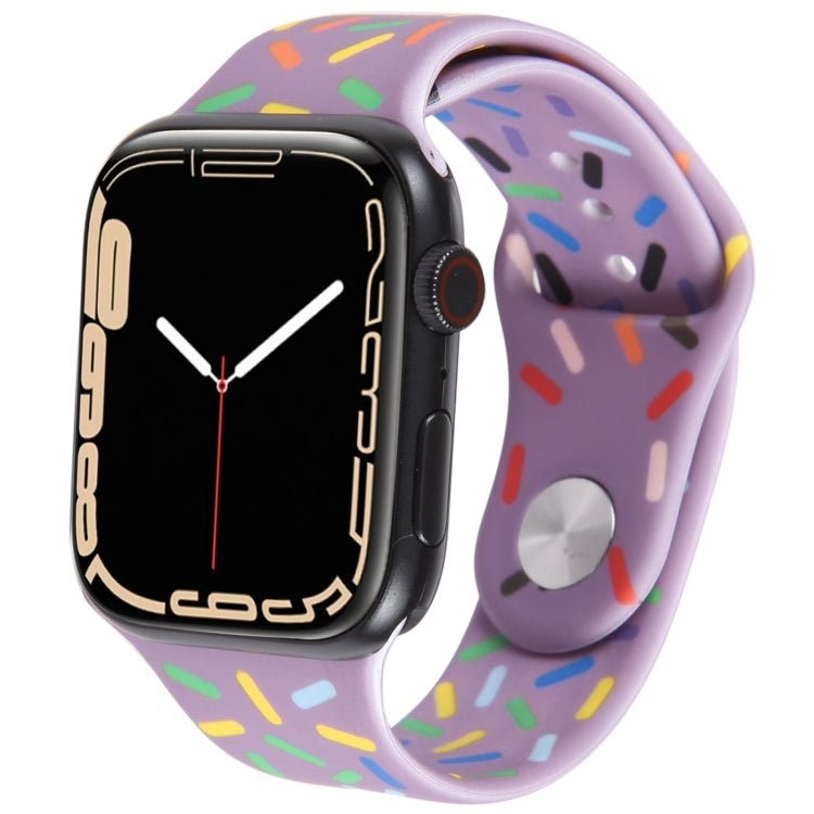 Cinturino in silicone con gocce di pioggia arcobaleno, For Apple Watch 8 41mm, For Apple Watch SE 2023 40mm