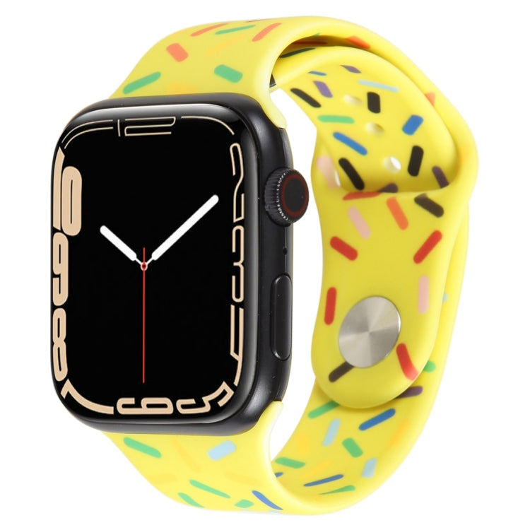Cinturino in silicone con gocce di pioggia arcobaleno, For Apple Watch 7 41mm, For Apple Watch 7 45mm