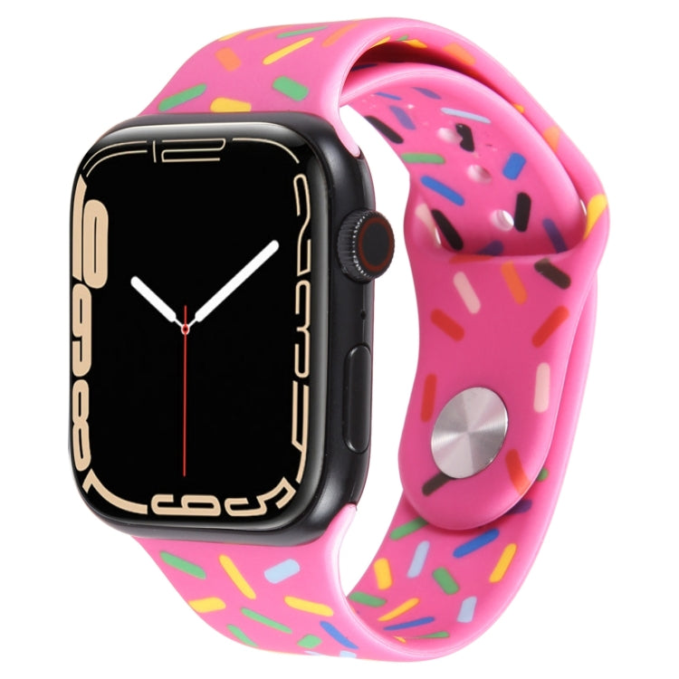 Cinturino in silicone con gocce di pioggia arcobaleno, For Apple Watch 7 41mm, For Apple Watch 7 45mm