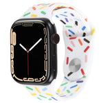 Cinturino in silicone con gocce di pioggia arcobaleno, For Apple Watch SE 2022 44mm, For Apple Watch 9 41mm