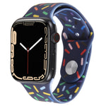 Cinturino in silicone con gocce di pioggia arcobaleno, For Apple Watch 6 40mm, For Apple Watch 6 44mm