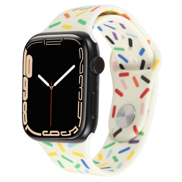 Cinturino in silicone con gocce di pioggia arcobaleno, For Apple Watch 6 40mm, For Apple Watch 6 44mm
