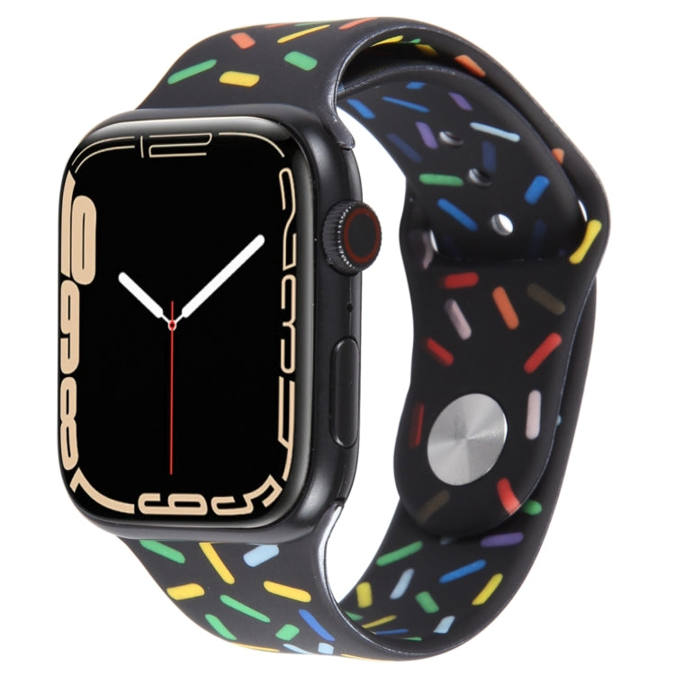 Cinturino in silicone con gocce di pioggia arcobaleno, For Apple Watch 6 40mm, For Apple Watch 6 44mm