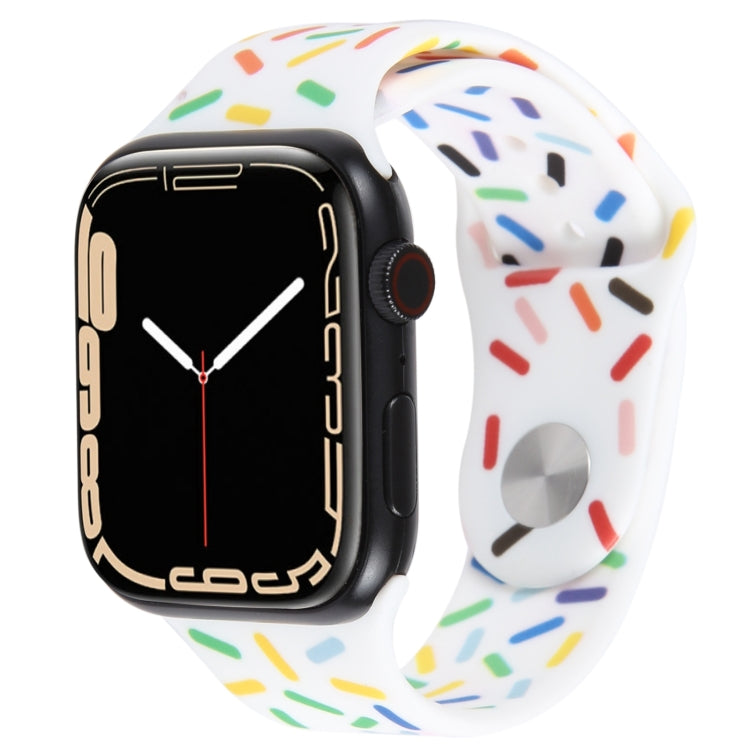 Cinturino in silicone con gocce di pioggia arcobaleno, For Apple Watch 5 44mm, For Apple Watch 5 40mm