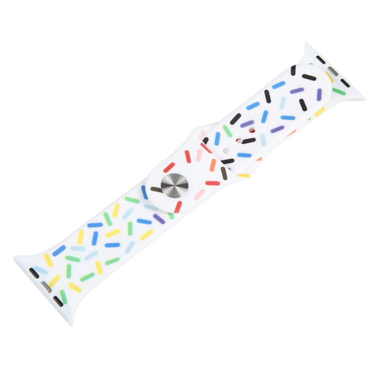 Cinturino in silicone con gocce di pioggia arcobaleno, For Apple Watch 5 44mm, For Apple Watch 5 40mm