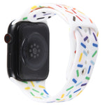 Cinturino in silicone con gocce di pioggia arcobaleno, For Apple Watch 5 44mm, For Apple Watch 5 40mm