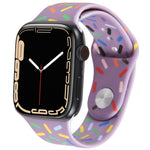Cinturino in silicone con gocce di pioggia arcobaleno, For Apple Watch 5 44mm, For Apple Watch 5 40mm