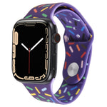 Cinturino in silicone con gocce di pioggia arcobaleno, For Apple Watch 5 44mm, For Apple Watch 5 40mm