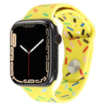 Cinturino in silicone con gocce di pioggia arcobaleno, For Apple Watch 2 42mm, For Apple Watch 2 38mm