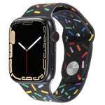 Cinturino in silicone con gocce di pioggia arcobaleno, For Apple Watch 42mm, For Apple Watch 38mm