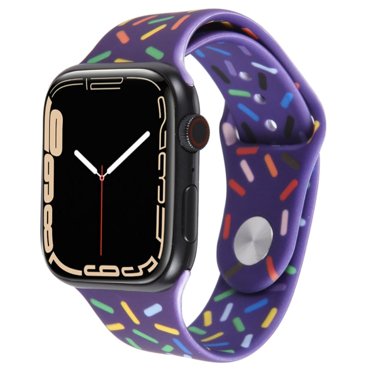Cinturino in silicone con gocce di pioggia arcobaleno, For Apple Watch 42mm, For Apple Watch 38mm