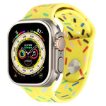 Cinturino in silicone con gocce di pioggia arcobaleno, For Apple Watch Ultra 49mm, For Apple Watch SE 2023 44mm