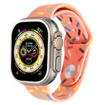 Cinturino in silicone con gocce di pioggia arcobaleno, For Apple Watch Ultra 49mm, For Apple Watch SE 2023 44mm