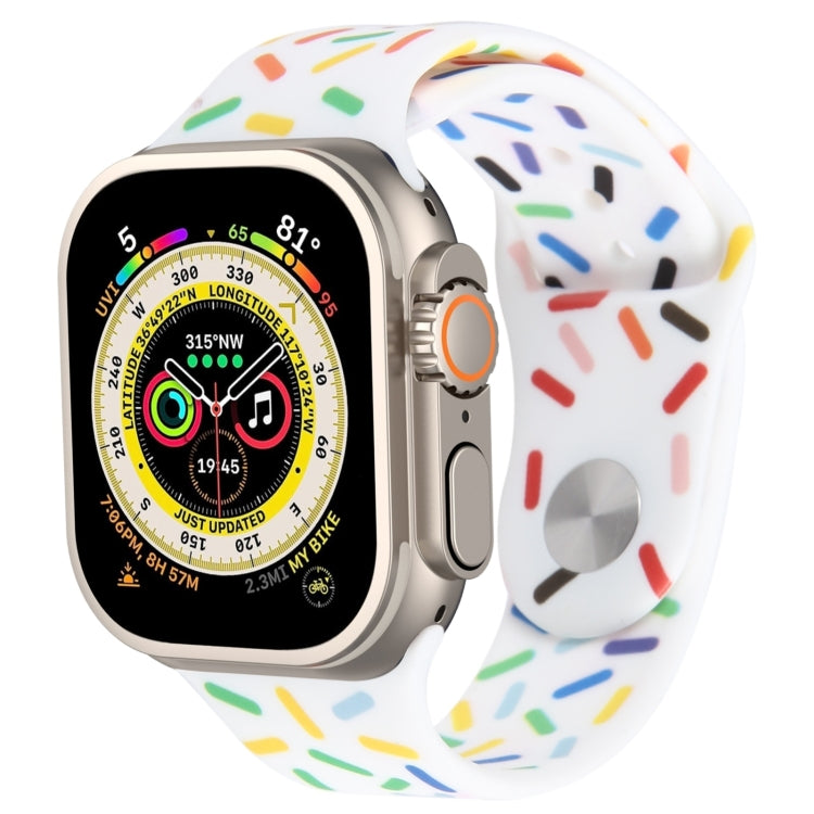 Cinturino in silicone con gocce di pioggia arcobaleno, For Apple Watch 8 41mm, For Apple Watch SE 2023 40mm