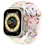 Cinturino in silicone con gocce di pioggia arcobaleno, For Apple Watch 8 41mm, For Apple Watch SE 2023 40mm