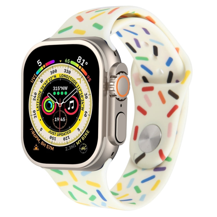 Cinturino in silicone con gocce di pioggia arcobaleno, For Apple Watch 8 41mm, For Apple Watch SE 2023 40mm