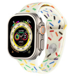 Cinturino in silicone con gocce di pioggia arcobaleno, For Apple Watch 8 45mm, For Apple Watch Ultra 2 49mm