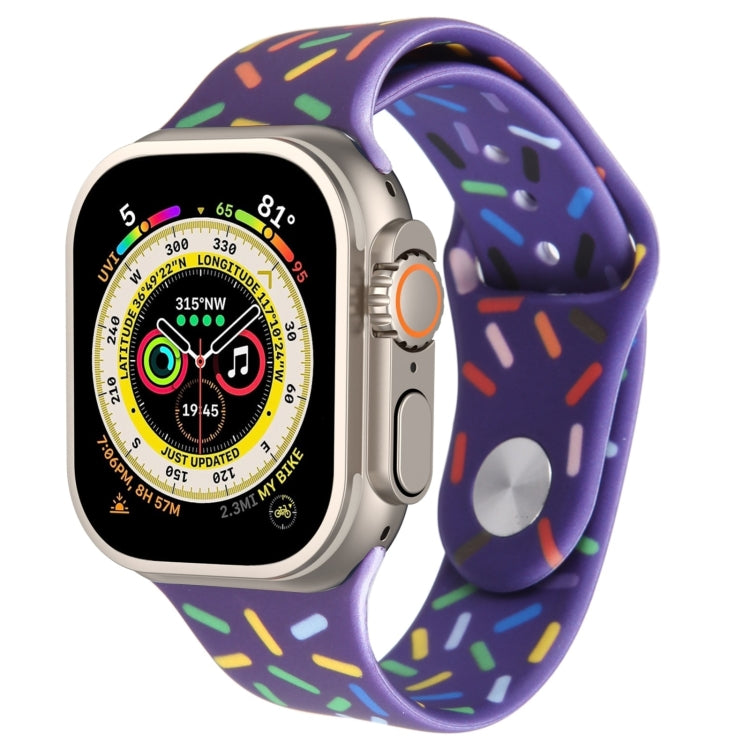 Cinturino in silicone con gocce di pioggia arcobaleno, For Apple Watch SE 2022 40mm, For Apple Watch 9 45mm