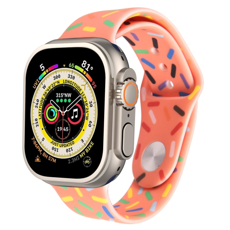 Cinturino in silicone con gocce di pioggia arcobaleno, For Apple Watch SE 2022 40mm, For Apple Watch 9 45mm