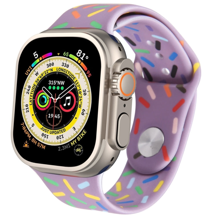 Cinturino in silicone con gocce di pioggia arcobaleno, For Apple Watch SE 2022 44mm, For Apple Watch 9 41mm
