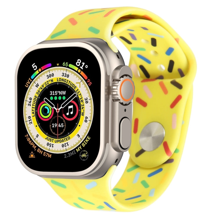 Cinturino in silicone con gocce di pioggia arcobaleno, For Apple Watch SE 2022 44mm, For Apple Watch 9 41mm
