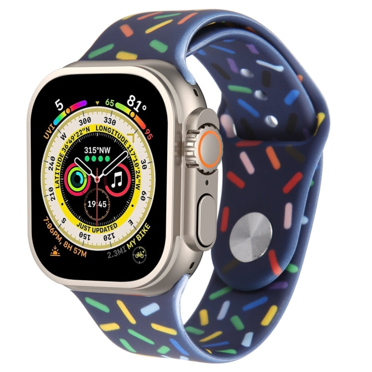 Cinturino in silicone con gocce di pioggia arcobaleno, For Apple Watch SE 2022 44mm, For Apple Watch 9 41mm