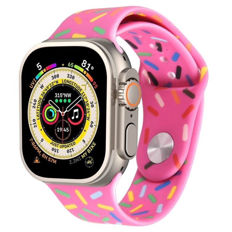 Cinturino in silicone con gocce di pioggia arcobaleno, For Apple Watch SE 2022 44mm, For Apple Watch 9 41mm