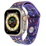Cinturino in silicone con gocce di pioggia arcobaleno, For Apple Watch SE 2022 44mm, For Apple Watch 9 41mm