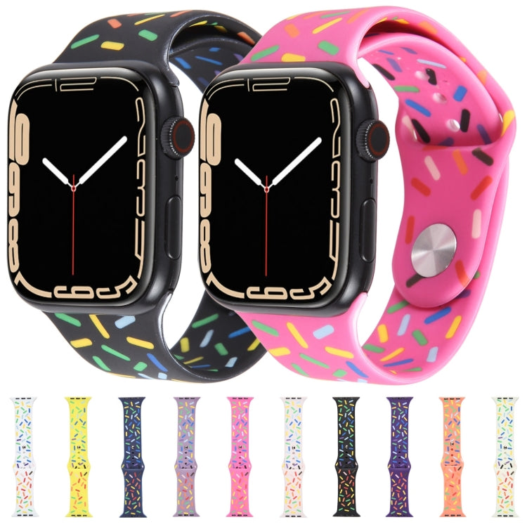 Cinturino in silicone con gocce di pioggia arcobaleno, For Apple Watch 8 45mm, For Apple Watch Ultra 2 49mm